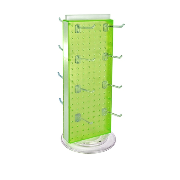 Revolving 8''W x 20.625''H Pegboard Counter Display w/16 4''Hooks